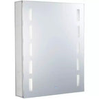 Armoire à pharmacie de salle de bain Fine Fixtures, aluminium, encastrée/en surface, miroir avec LED