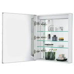 Armoire à pharmacie de salle de bain Fine Fixtures, aluminium, encastrée/en surface, miroir avec LED