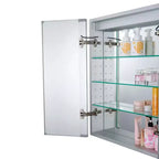 Armoire à pharmacie de salle de bain Fine Fixtures, aluminium, encastrée/en surface, miroir avec LED