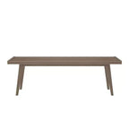 Banc d'entrée en bois massif du milieu du siècle Max & Lily