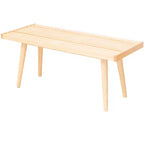 Banc d'entrée en bois massif du milieu du siècle Max & Lily