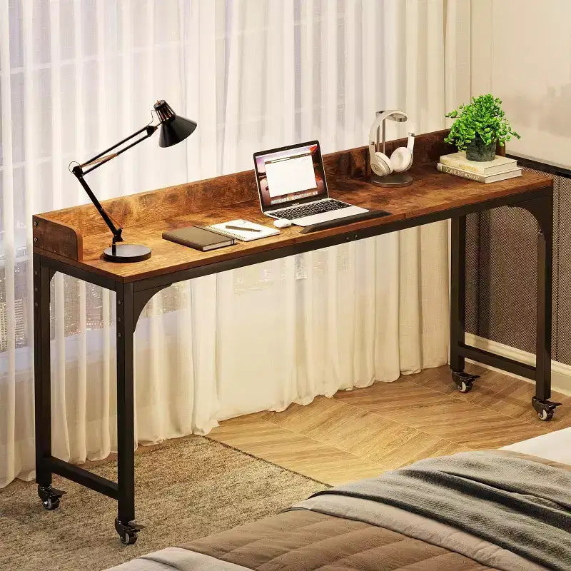 Table de lit Queen Size Lantine, bureau de lit avec support inclinable réglable, chariot mobile pour ordinateur portable, bureau d'ordinateur pour la maison et l'hôpital