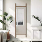 Dovelina Miroir sur pied rectangulaire avec cadre en bois