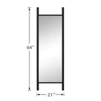 Dovelina Miroir sur pied rectangulaire avec cadre en bois