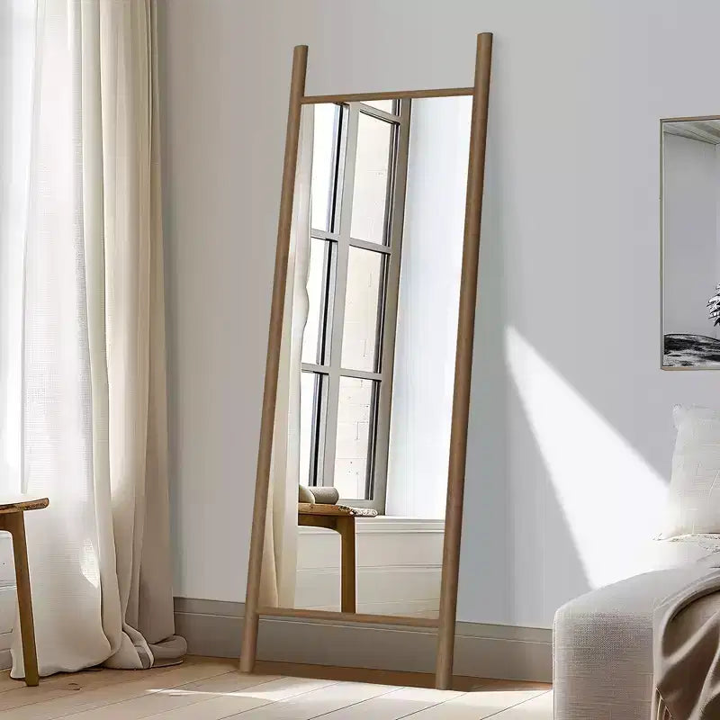 Dovelina Miroir sur pied rectangulaire avec cadre en bois