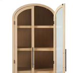 Bibliothèque-vitrine arquée Saracina Home à 5 étagères de 76 po