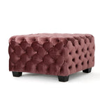Jaymee Ottoman en Velours Capitonnage Moderne et Glamour