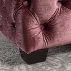 Jaymee Ottoman en Velours Capitonnage Moderne et Glamour