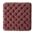 Jaymee Ottoman en Velours Capitonnage Moderne et Glamour