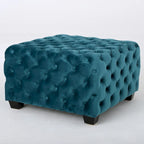 Jaymee Ottoman en Velours Capitonnage Moderne et Glamour