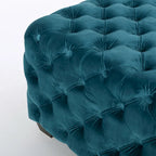 Jaymee Ottoman en Velours Capitonnage Moderne et Glamour