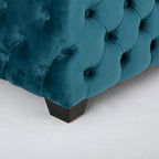 Jaymee Ottoman en Velours Capitonnage Moderne et Glamour