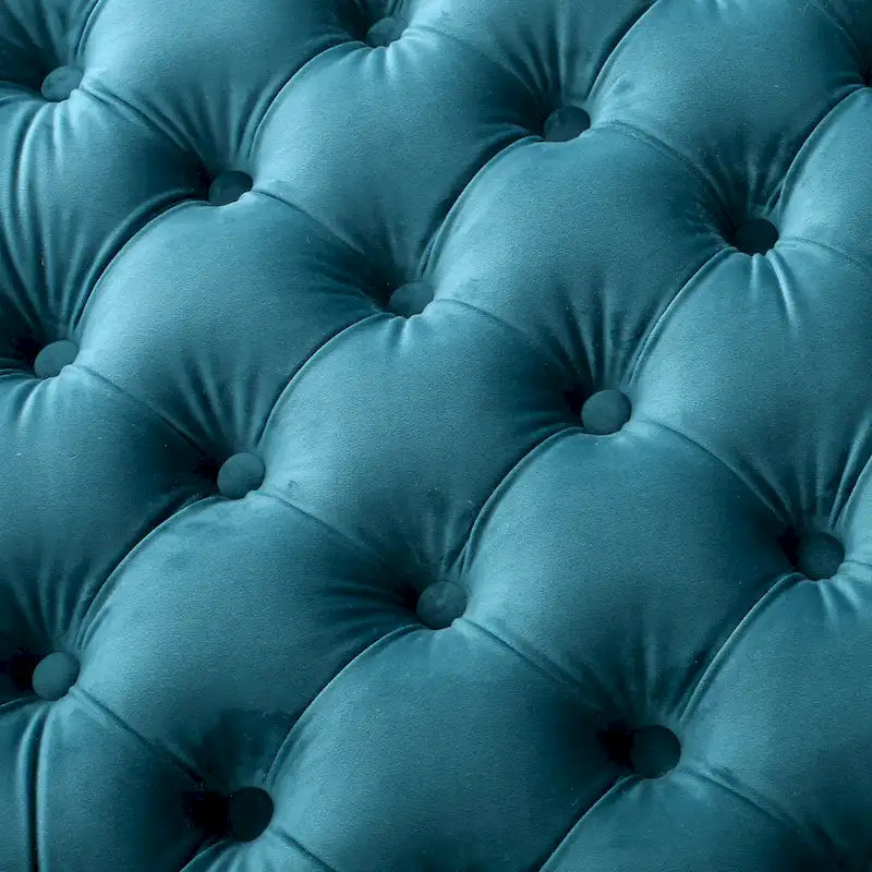 Jaymee Ottoman en Velours Capitonnage Moderne et Glamour
