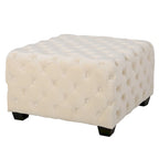 Jaymee Ottoman en Velours Capitonnage Moderne et Glamour