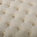 Jaymee Ottoman en Velours Capitonnage Moderne et Glamour