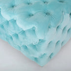 Jaymee Ottoman en Velours Capitonnage Moderne et Glamour
