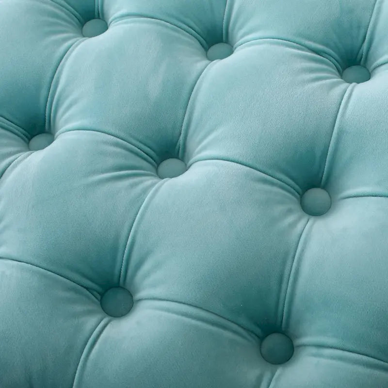 Jaymee Ottoman en Velours Capitonnage Moderne et Glamour