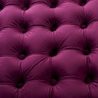 Jaymee Ottoman en Velours Capitonnage Moderne et Glamour