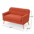 Causeuse en tissu Mariah Mid-Century