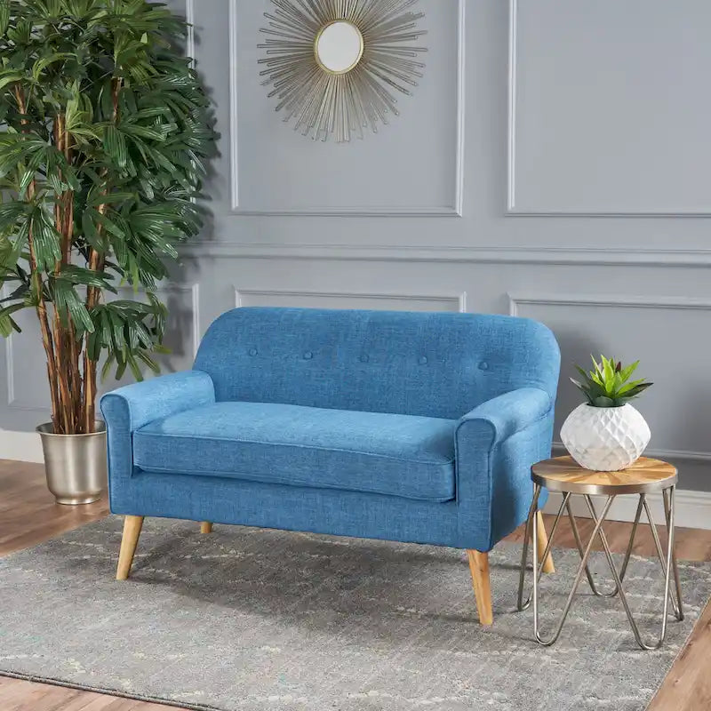 Causeuse en tissu Mariah Mid-Century