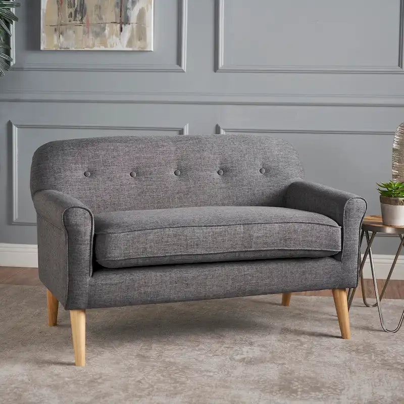 Causeuse en tissu Mariah Mid-Century