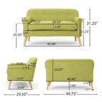 Causeuse en tissu Mariah Mid-Century
