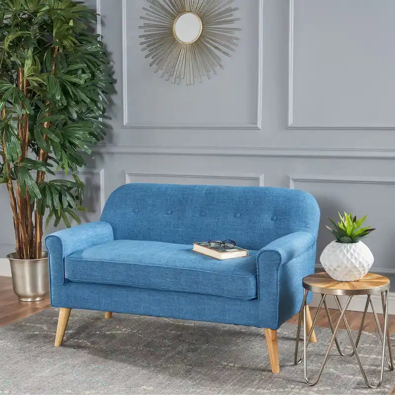 Causeuse en tissu Mariah Mid-Century