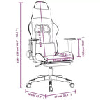 vidaXL Fauteuil de jeu de massage avec repose-pieds, noir et vert, similicuir