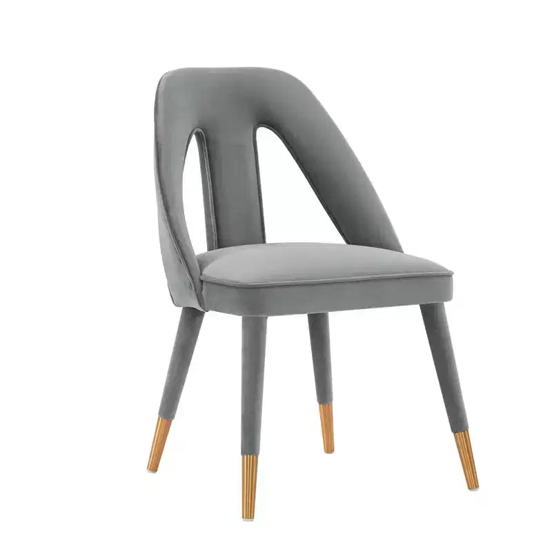Chaise de salle à manger Neda en velours moderne - Manhattan Comfort