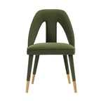 Chaise de salle à manger Neda en velours moderne - Manhattan Comfort