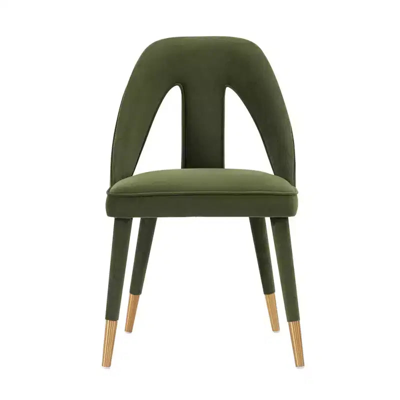 Chaise de salle à manger Neda en velours moderne - Manhattan Comfort