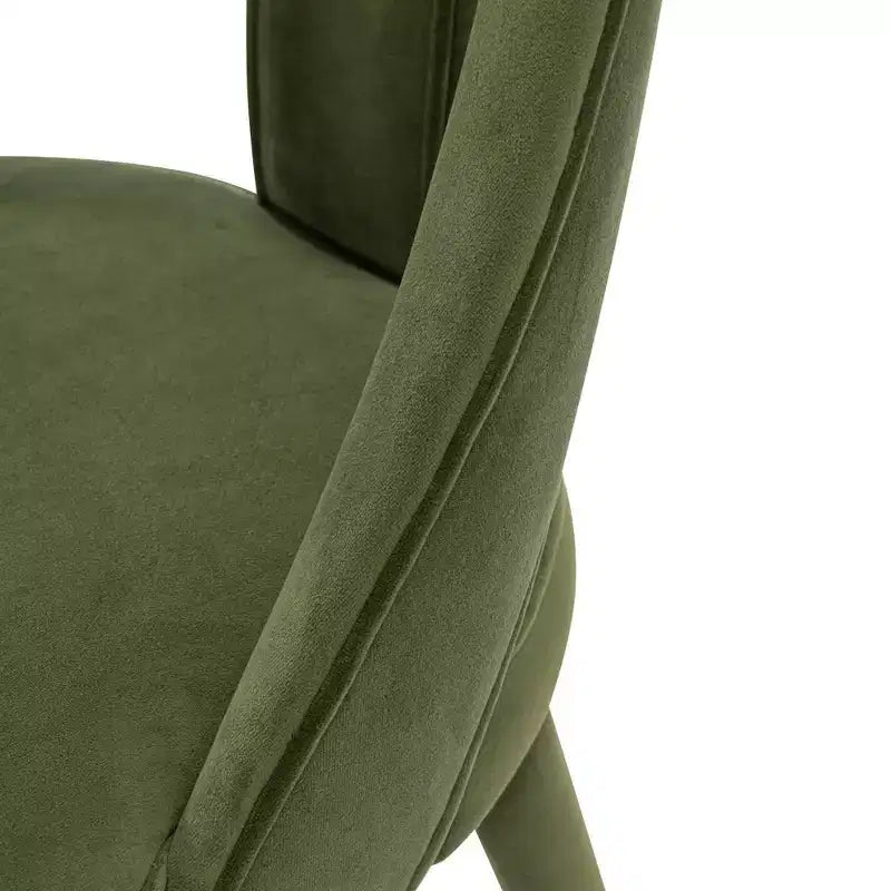 Chaise de salle à manger Neda en velours moderne - Manhattan Comfort