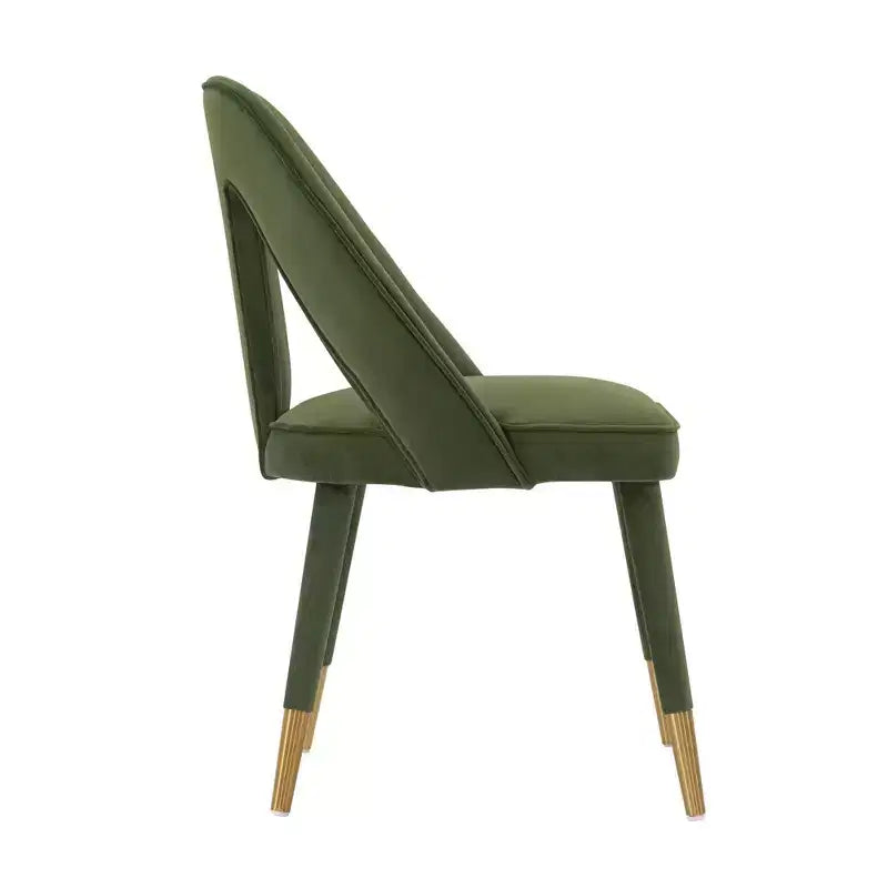 Chaise de salle à manger Neda en velours moderne - Manhattan Comfort