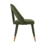 Chaise de salle à manger Neda en velours moderne - Manhattan Comfort