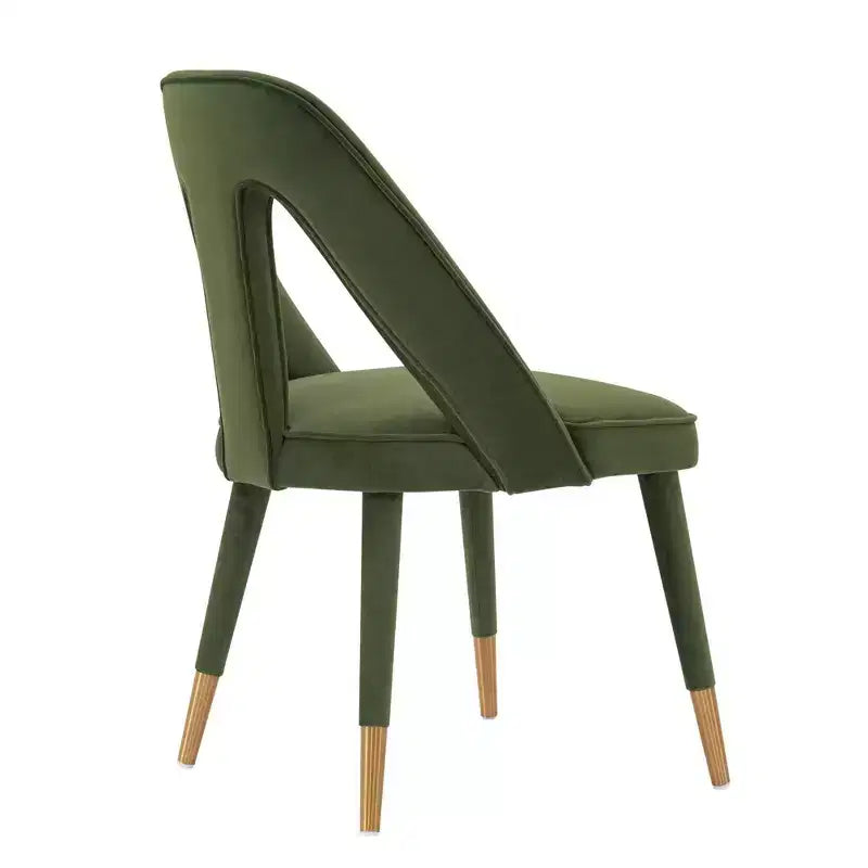 Chaise de salle à manger Neda en velours moderne - Manhattan Comfort