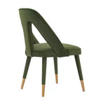 Chaise de salle à manger Neda en velours moderne - Manhattan Comfort
