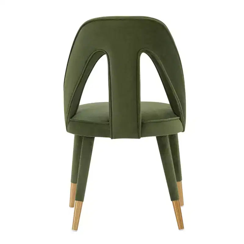 Chaise de salle à manger Neda en velours moderne - Manhattan Comfort