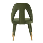 Chaise de salle à manger Neda en velours moderne - Manhattan Comfort