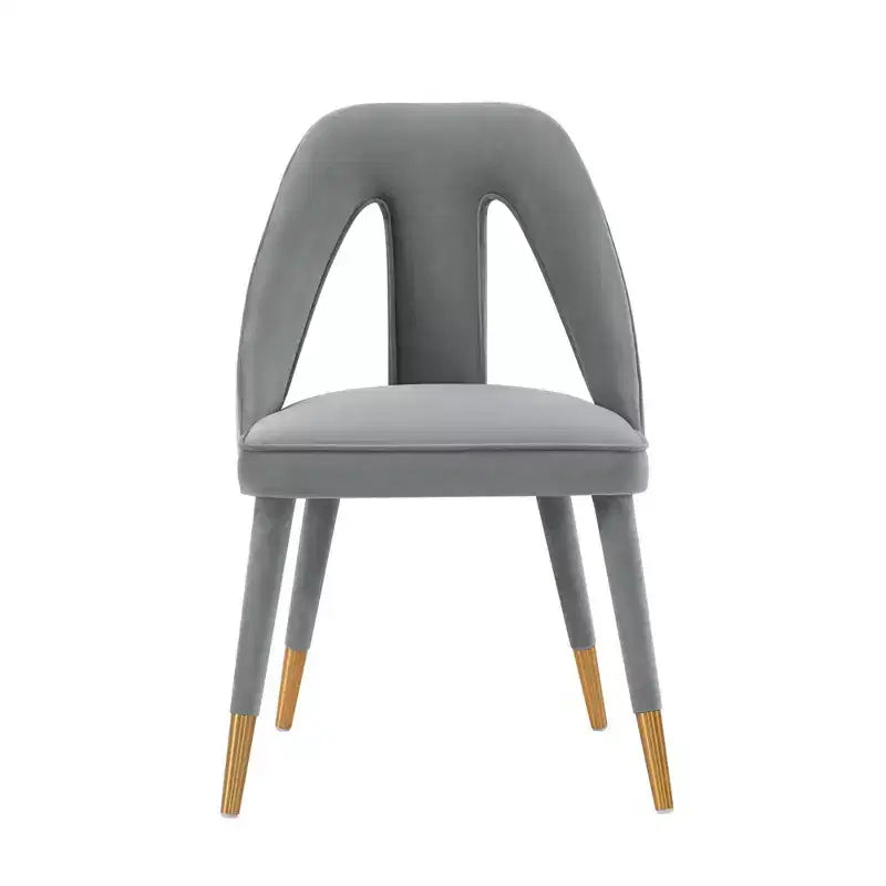 Chaise de salle à manger Neda en velours moderne - Manhattan Comfort