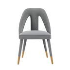 Chaise de salle à manger Neda en velours moderne - Manhattan Comfort