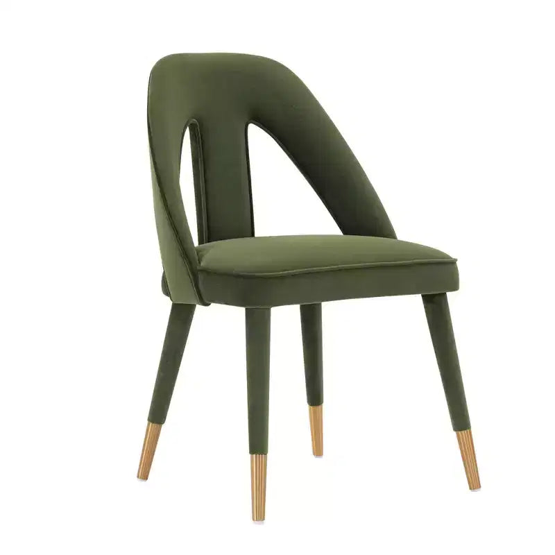 Chaise de salle à manger Neda en velours moderne - Manhattan Comfort