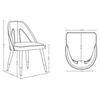 Chaise de salle à manger Neda en velours moderne - Manhattan Comfort