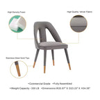 Chaise de salle à manger Neda en velours moderne - Manhattan Comfort