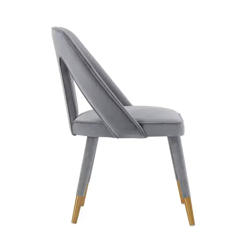 Chaise de salle à manger Neda en velours moderne - Manhattan Comfort