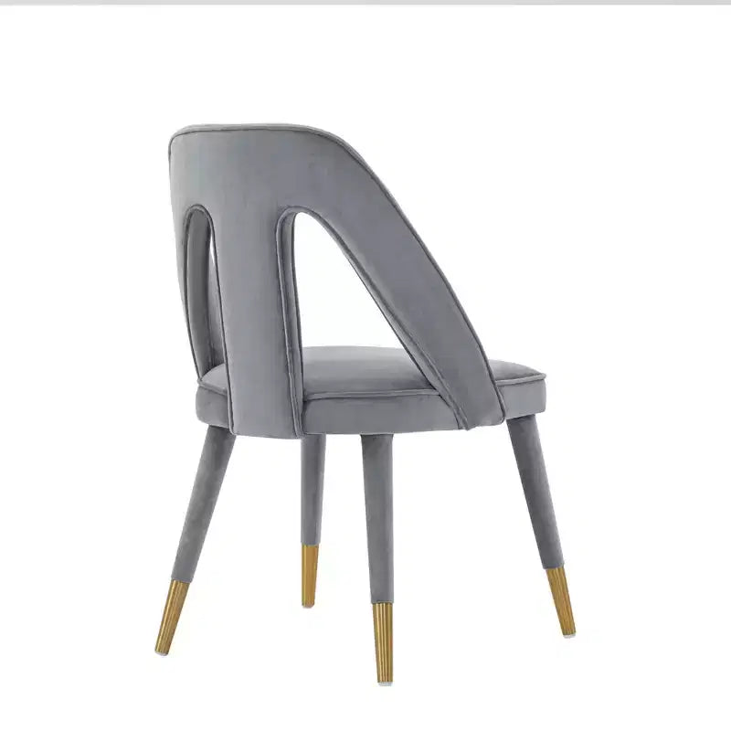 Chaise de salle à manger Neda en velours moderne - Manhattan Comfort