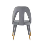 Chaise de salle à manger Neda en velours moderne - Manhattan Comfort