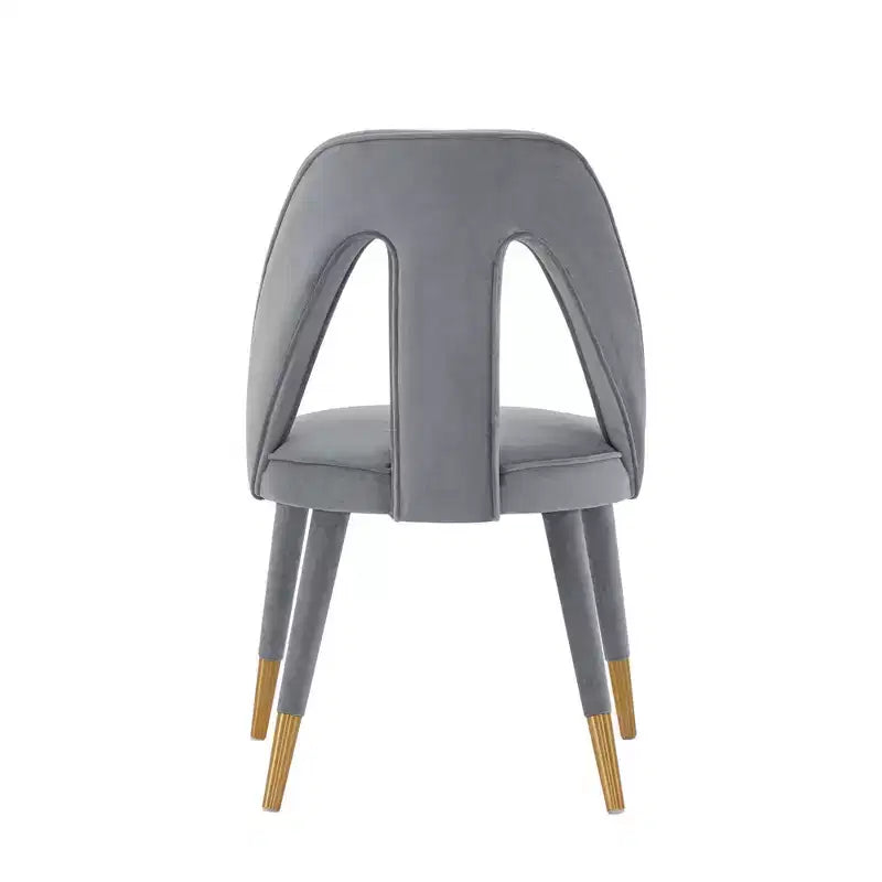 Chaise de salle à manger Neda en velours moderne - Manhattan Comfort
