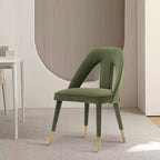 Chaise de salle à manger Neda en velours moderne - Manhattan Comfort