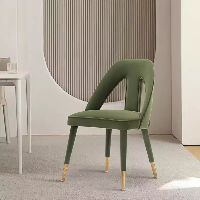 Chaise de salle à manger Neda en velours moderne - Manhattan Comfort