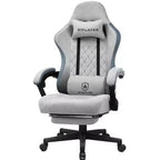 Chaise de jeu GTPLAYER, chaise de bureau en tissu avec accoudoirs liés, chaise d'ordinateur ergonomique